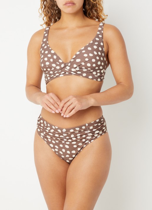 Barts Dauna high waisted bikinislip met stippenprint