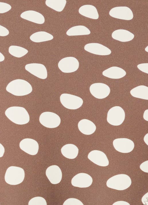 Barts Dauna high waisted bikinislip met stippenprint - detail 5 lichtbruin