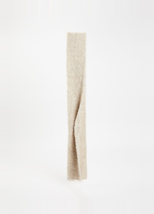 Barts Harray sjaal in wolblend 200 x 15 cm - detail beige