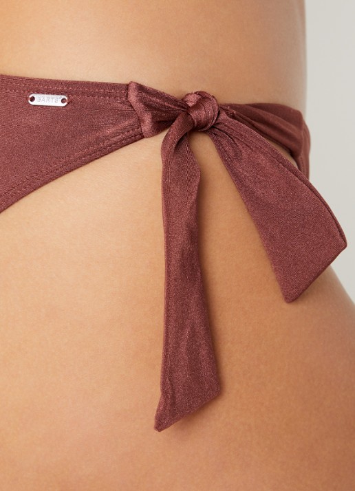 Barts Isla Cheeky Bum bikinislip met metallic finish - detail 5 donkerbruin