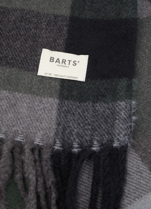 Barts Ketill fijngebreide sjaal met ruitdessin 180 x 30 cm - detail 2 beige