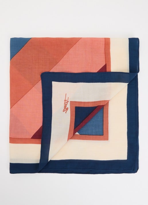 Barts Leylaf sjaal met print 62 x 62 cm