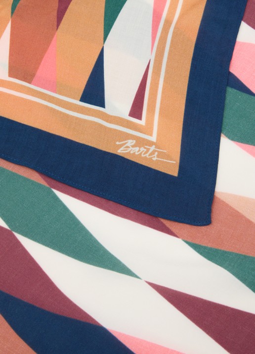 Barts Leylaf sjaal met print 62 x 62 cm - detail 2 camel