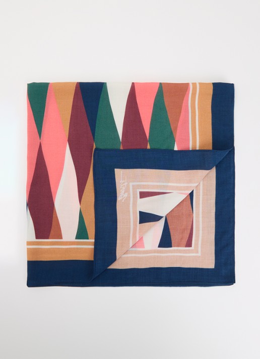 Barts Leylaf sjaal met print 62 x 62 cm