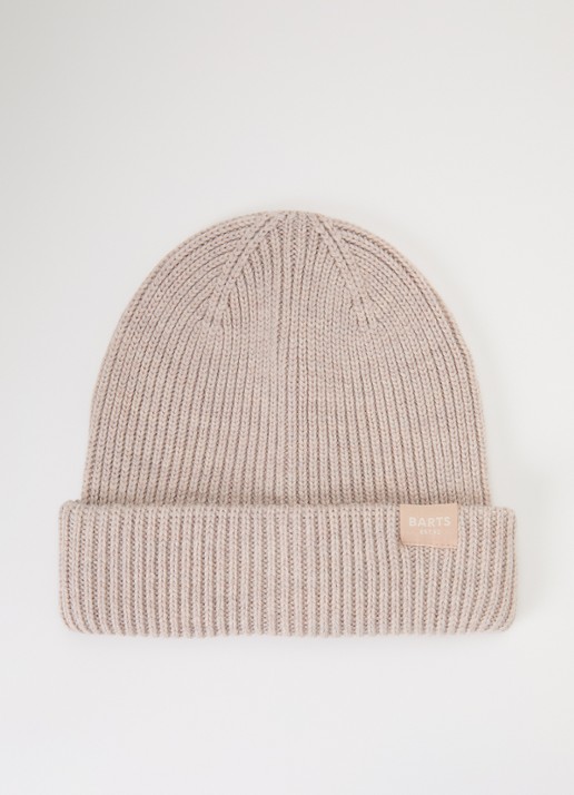 Barts Makalyn muts van wol - voorkant beige