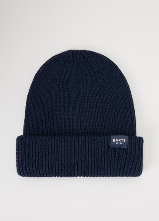Barts Makalyn muts van wol - voorkant donkerblauw
