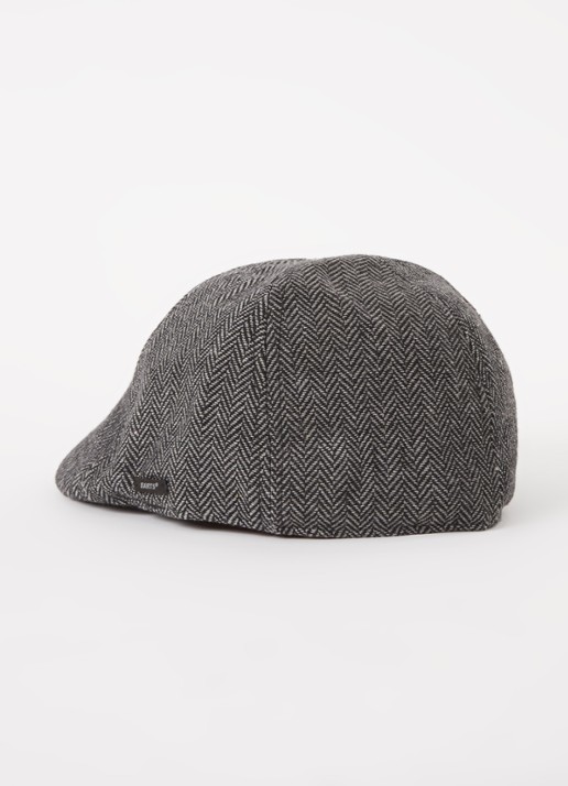 Barts Mr. Mitchell flapcap in wolblend - detail zwart