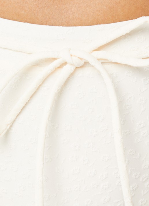 Barts Simoa Cheeky high waisted bikinislip met structuur - detail 5 ivoor