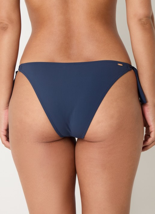 Barts Solid Cheeky Bum bikinislip met geknoopt detail - achterkant 5 donkerblauw