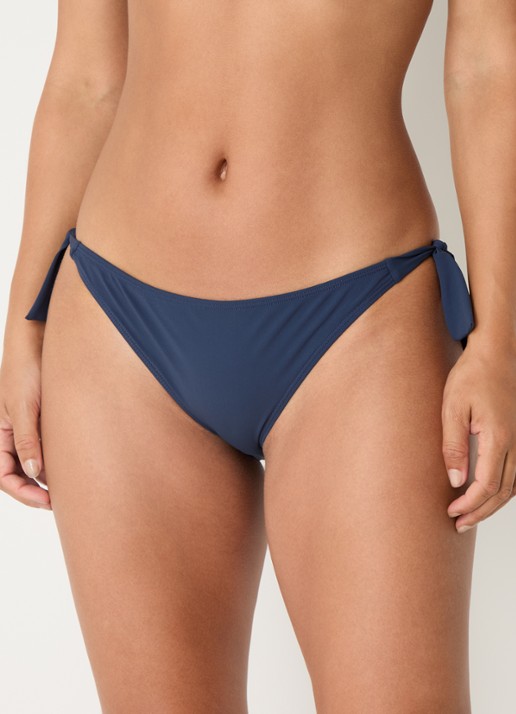 Barts Solid Cheeky Bum bikinislip met geknoopt detail - voorkant 4 donkerblauw