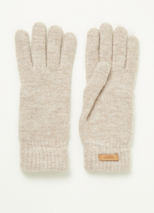 Barts Witzia fijngebreide handschoenen  - voorkant beige