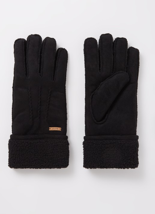 Barts YOKAM Handschoenen met teddy voering - voorkant zwart
