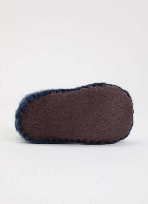 Barts Yumasi grofgebreide babyslofjes  - detail 4 donkerblauw