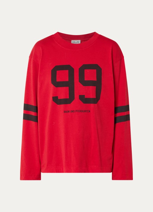 Baum und Pferdgarten Cori longsleeve met print - voorkant rood