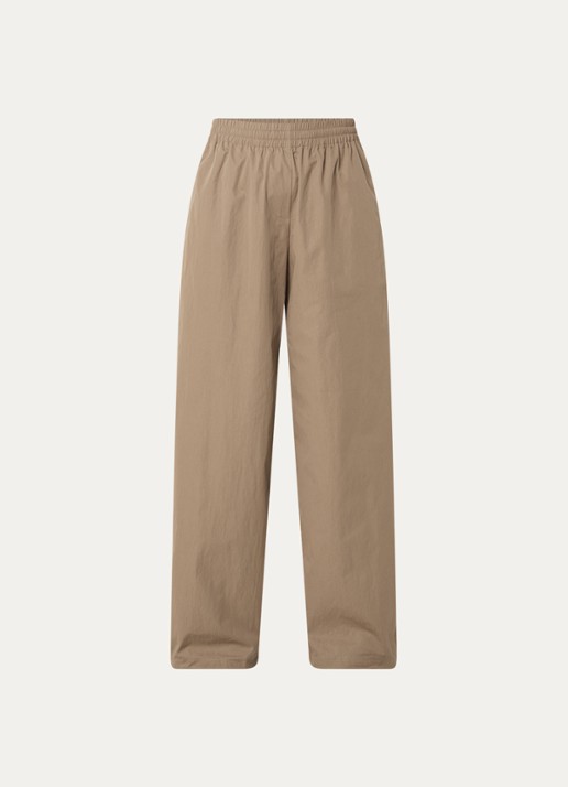 Baum und Pferdgarten High waist wide fit broek met steekzakken - voorkant camel