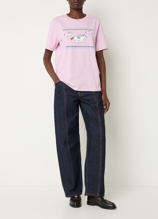 Baum und Pferdgarten Jawo T-shirt met print - voorkant 4 lichtroze