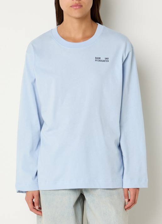 Baum und Pferdgarten Jeevona longsleeve met print - achterkant lichtblauw