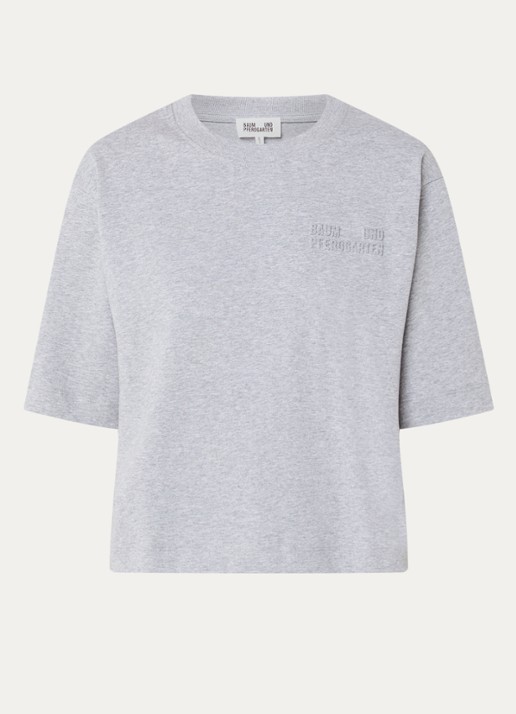 Baum und Pferdgarten Jiana T-shirt met logo - voorkant grijs
