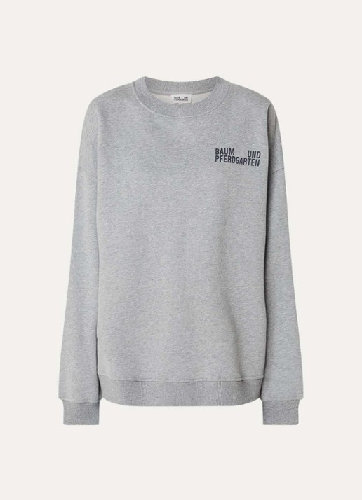 Baum und Pferdgarten Julle sweater grijs - voorkant grijsmele