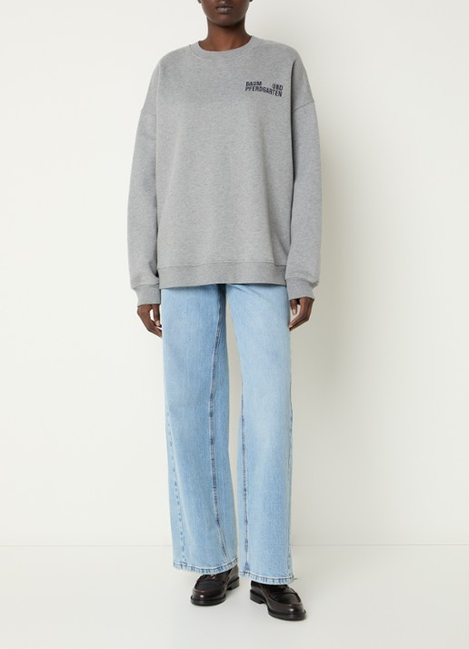 Baum und Pferdgarten Julle sweater grijs - voorkant 2 grijsmele
