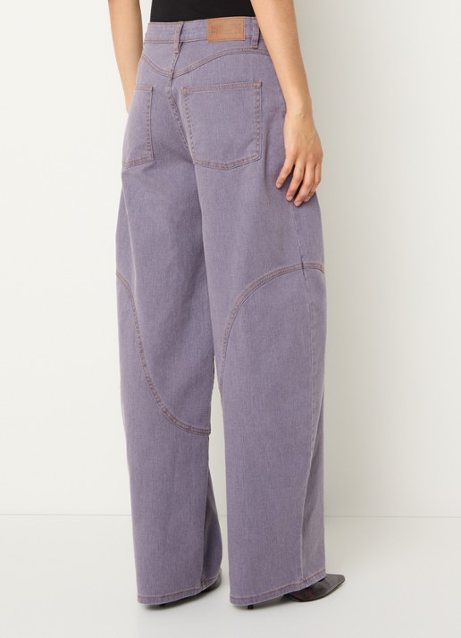 Baum und Pferdgarten Napolen high waist wide fit jeans met gekleurde wassing - achterkant 3 lila