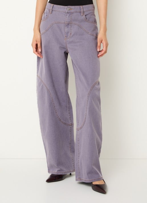 Baum und Pferdgarten Napolen high waist wide fit jeans met gekleurde wassing