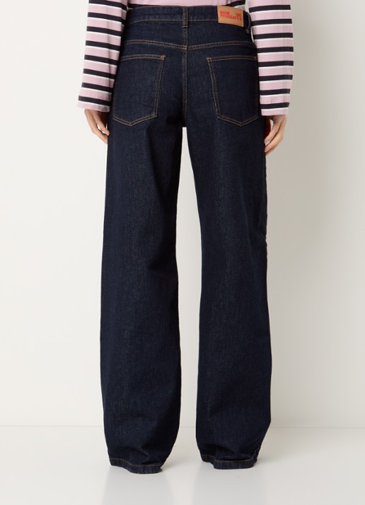 Baum und Pferdgarten No 02 high waist wide leg jeans met donkere wassing - achterkant 3 indigo