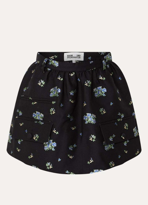 Baum und Pferdgarten Samaya mini A-lijn rok met jacquard dessin