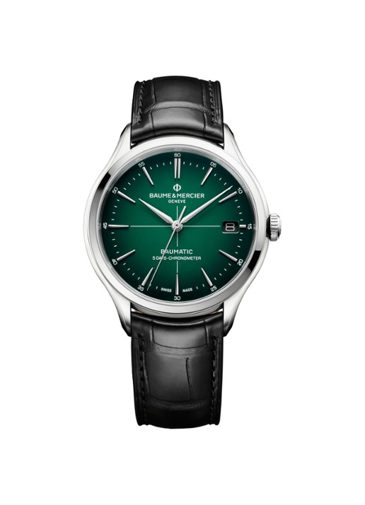 Baume & Mercier Clifton Baumatic horloge M0A10595 - voorkant zilver
