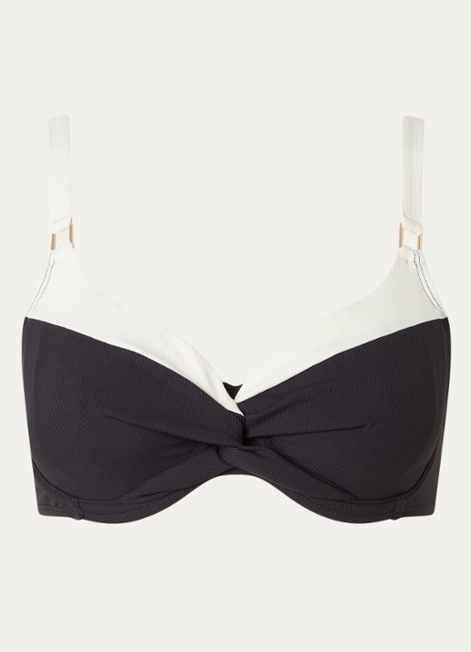 Beachlife Balconette bikinitop met beugel - voorkant 5 zwart