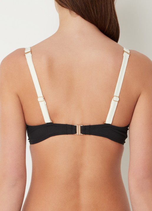 Beachlife Balconette bikinitop met beugel - achterkant zwart