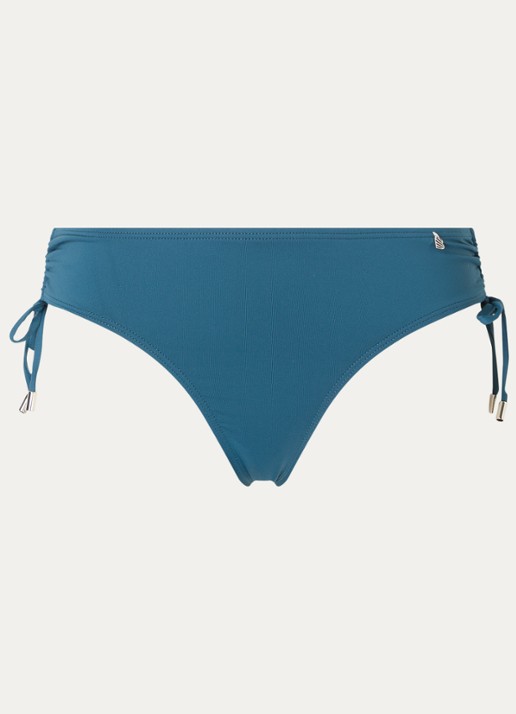 Beachlife Bikinislip met gestrikt detail - voorkant petrol