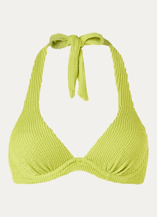 Beachlife Pistache halter bikinitop met uitneembare vulling - voorkant 7 groen