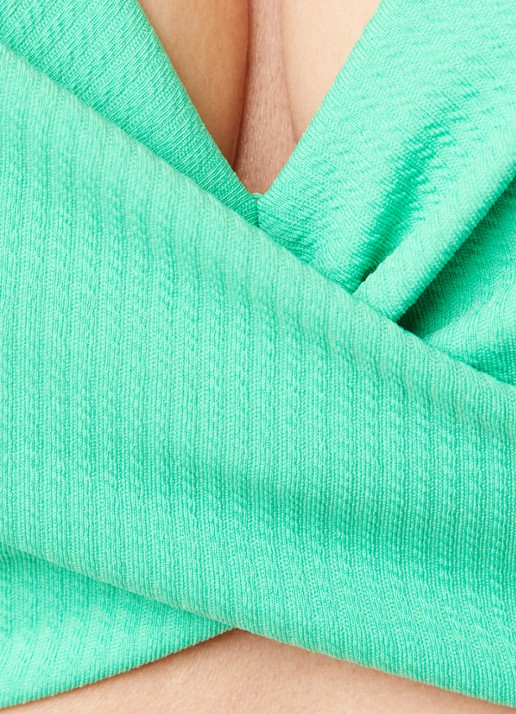 Beachlife Spring voorgevormde bikinitop met plooidetail - detail 9 groen