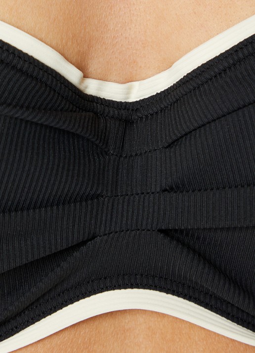 Beachlife Vanilla voorgevormde bandeau bikinitop - detail 6 zwart