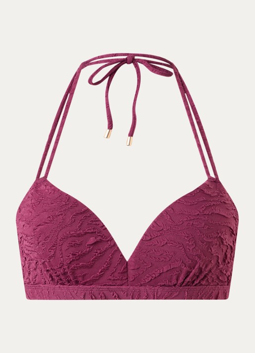 Beachlife Voorgevormde halter bikinitop met structuur
