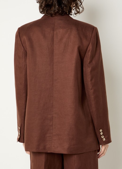 Beaumont Armand blazer met klepzakken - achterkant 4 hazelnootbruin