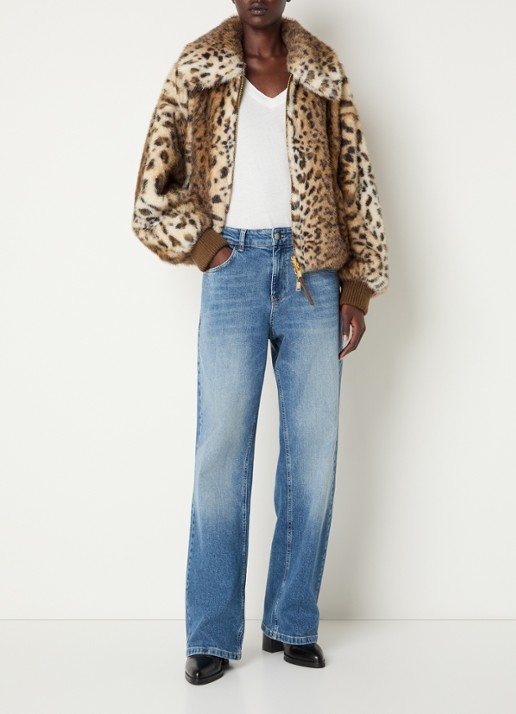 Beaumont Carmela reversible jack met panterprint - voorkant 5 khaki