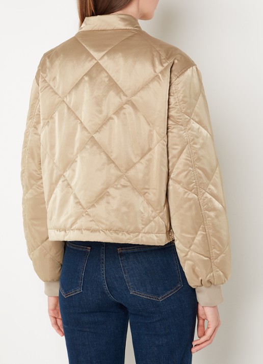 Beaumont Gwenn bomberjack met quilt patroon  - achterkant 3 goud