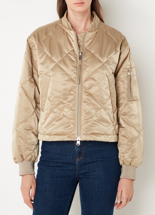 Beaumont Gwenn bomberjack met quilt patroon  - detail 4 goud