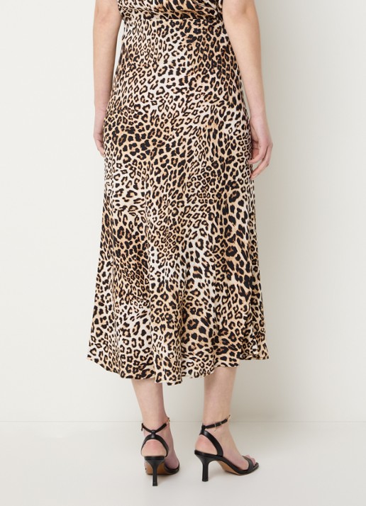 Beaumont Lonneke midi rok met stretch - achterkant 4 beige