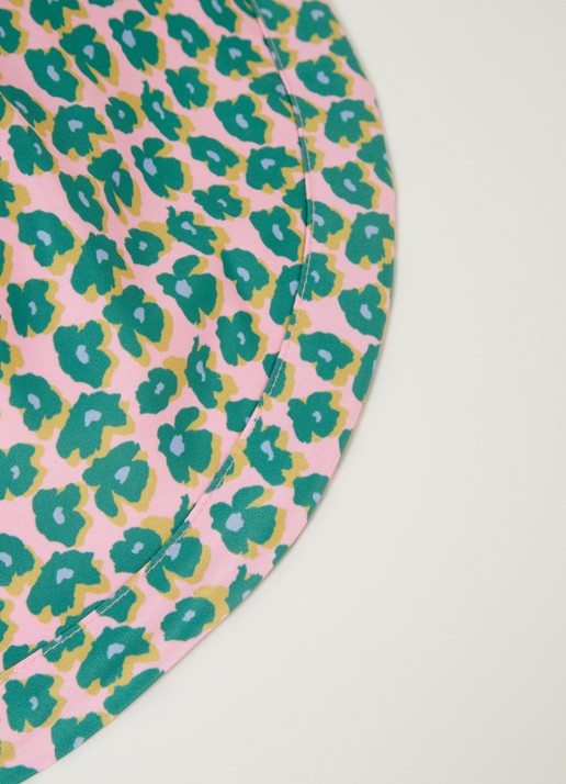 Becksöndergaard Amapola bucket hoed met bloemenprint - detail flessengroen