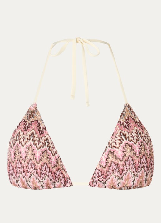 Becksöndergaard Amber Bel triangel bikinitop met uitneembare vulling - voorkant 4 bruin