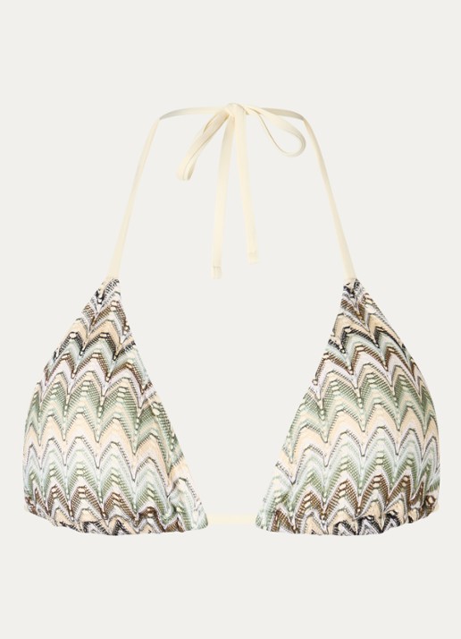 Becksöndergaard Amber Bel triangel bikinitop met uitneembare vulling - voorkant 2 groen
