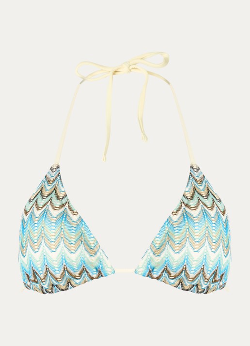 Becksöndergaard Amber Bel triangel bikinitop met uitneembare vulling - voorkant 2 blauw