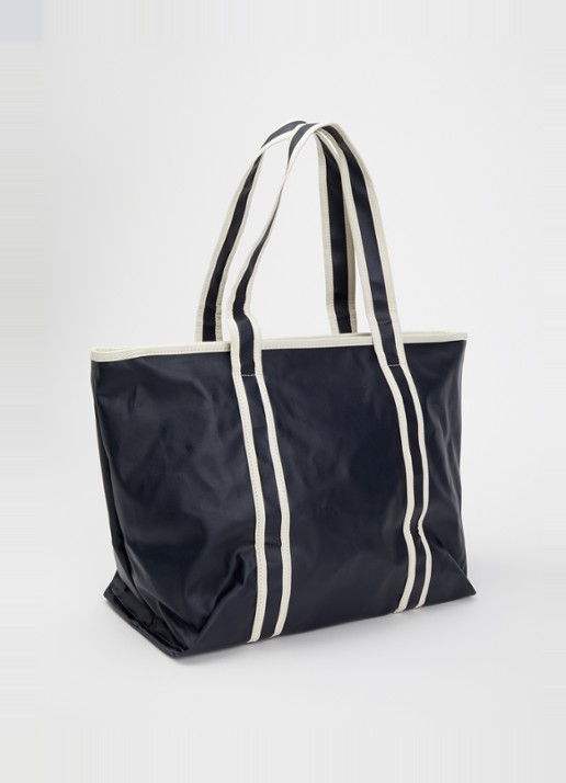 Becksöndergaard Aubrey shopper met logoborduring - achterkant 4 donkerblauw