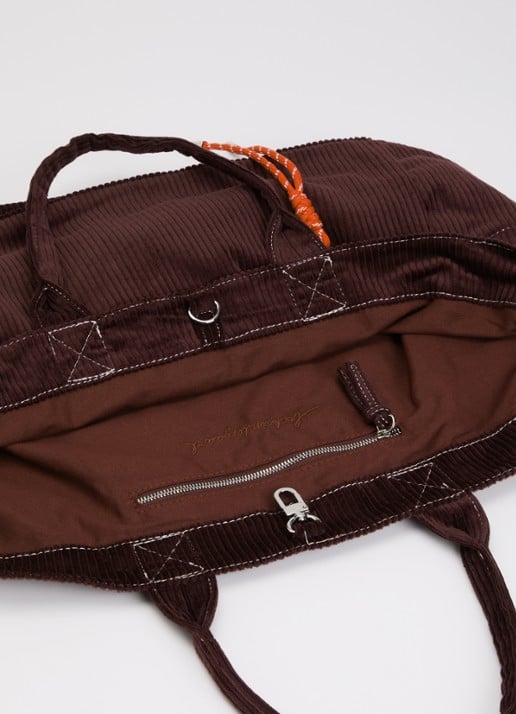 Becksöndergaard Cecilia schoudertas van corduroy met logo - detail 3 aubergine