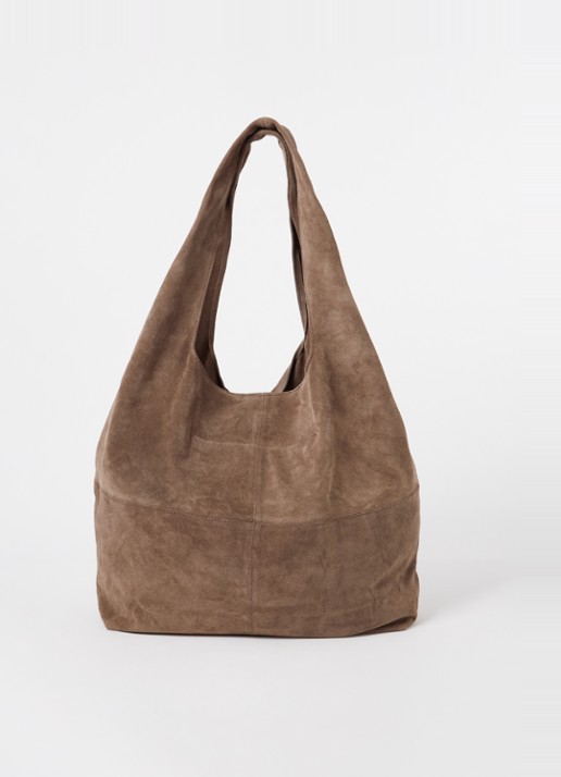 Becksöndergaard Dalliea shopper van suède - voorkant 3 lichtbruin
