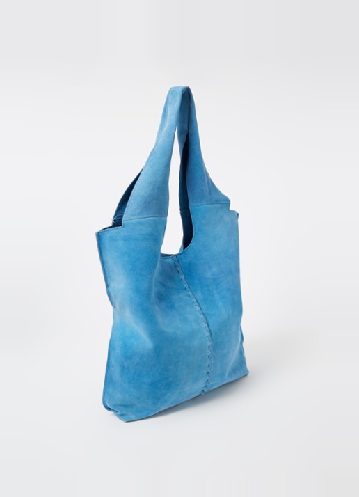 Becksöndergaard Danita shopper van suède - achterkant 4 blauwgrijs