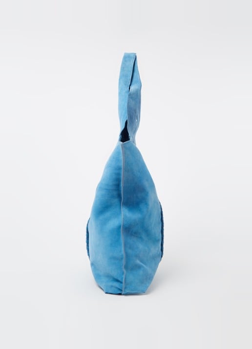 Becksöndergaard Danita shopper van suède - detail 3 blauwgrijs